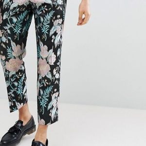ASOS EDITION straight crop smart pants in floral